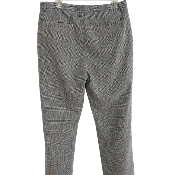 LL Bean Wool Like Pants 14 Short Fully Lined Gray Machine Wash Classic Fit Plaid - Picture 4 of 13